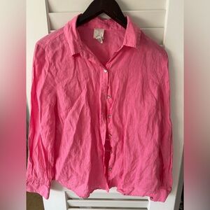 Joie linen Pink Button-Up Shirt